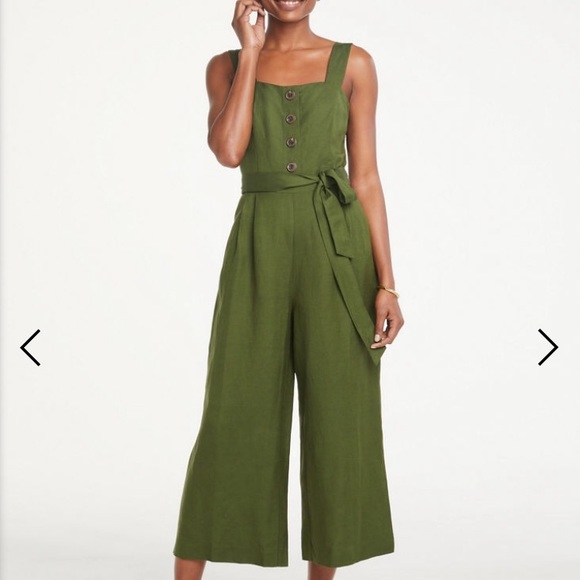 ann taylor green jumpsuit